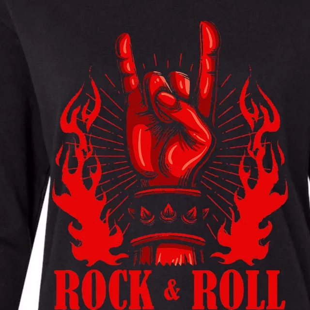 Heavy Metal Guitar Death Metal Rock N Roll Music Womens Cotton Relaxed Long Sleeve T-Shirt