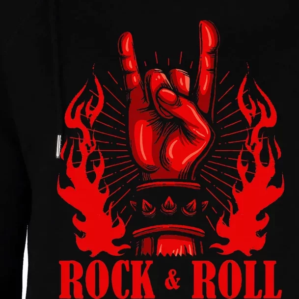 Heavy Metal Guitar Death Metal Rock N Roll Music Womens Funnel Neck Pullover Hood