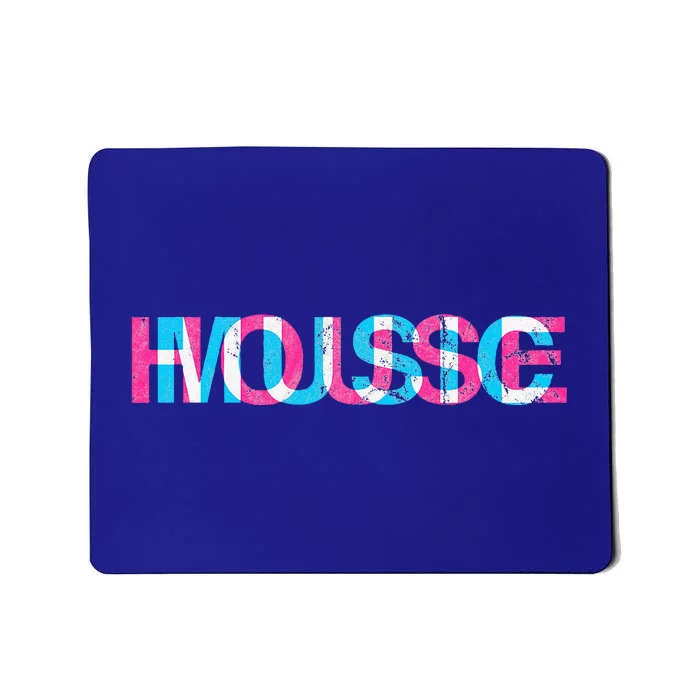 House Music Glitch Optical Illusion Edm Rave Dj Mousepad