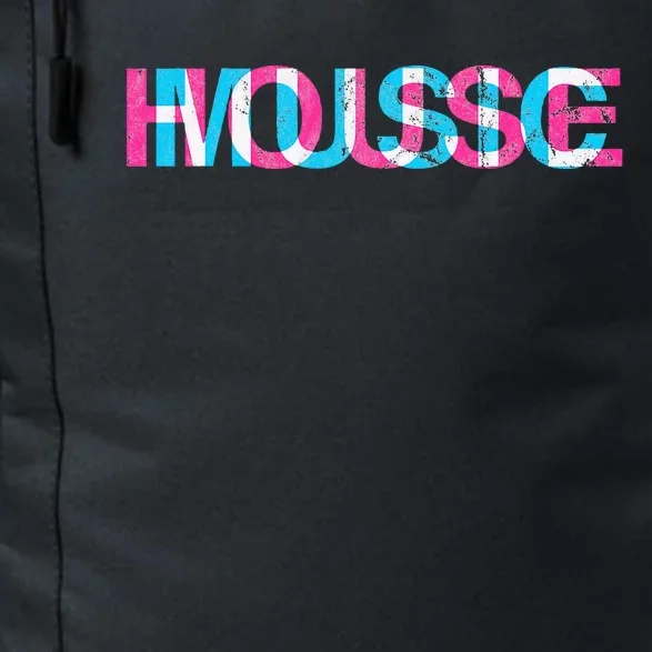 House Music Glitch Optical Illusion Edm Rave Dj Daily Commute Backpack