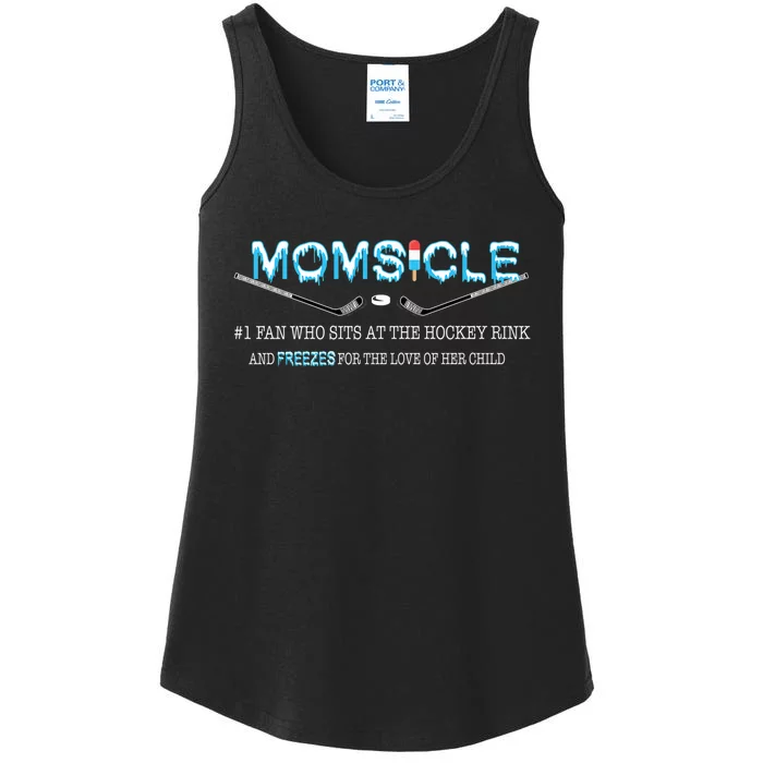 Hockey Mom Gifts For Women Mother's Day Momsicle Mom Funny Premium TShirt Ladies Essential Tank