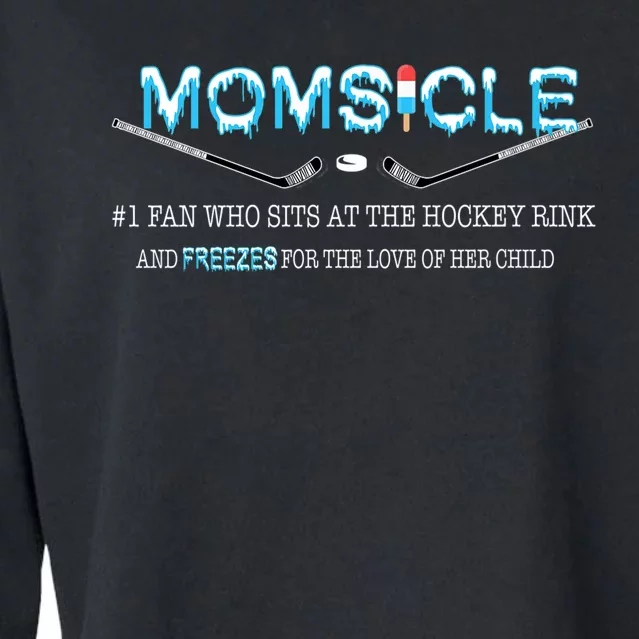 Hockey Mom Gifts For Women Mother's Day Momsicle Mom Funny Premium TShirt Cropped Pullover Crew