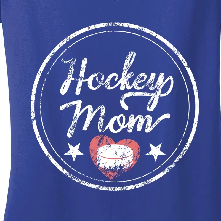 Hockey Mom Gift For Women Heart Gift Women's V-Neck T-Shirt