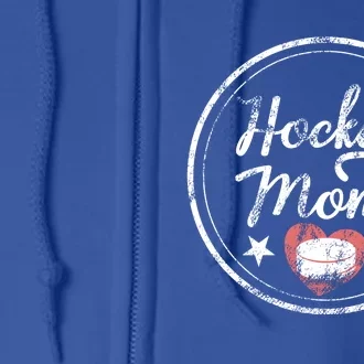 Hockey Mom Gift For Women Heart Gift Full Zip Hoodie