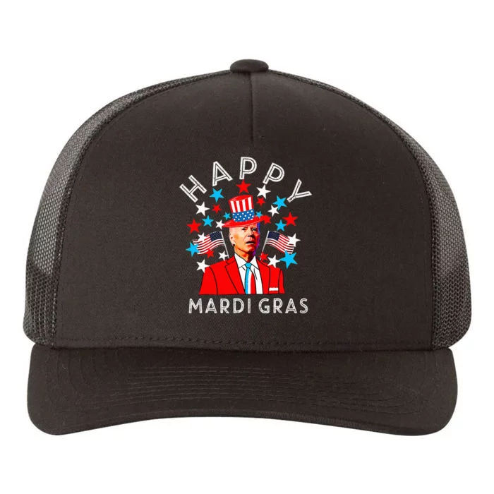 Happy Mardi Gras Joe Biden 4th Of July Memorial Independence Yupoong Adult 5-Panel Trucker Hat