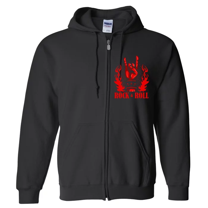 Heavy Metal Guitar Death Metal Rock N Roll Music Full Zip Hoodie