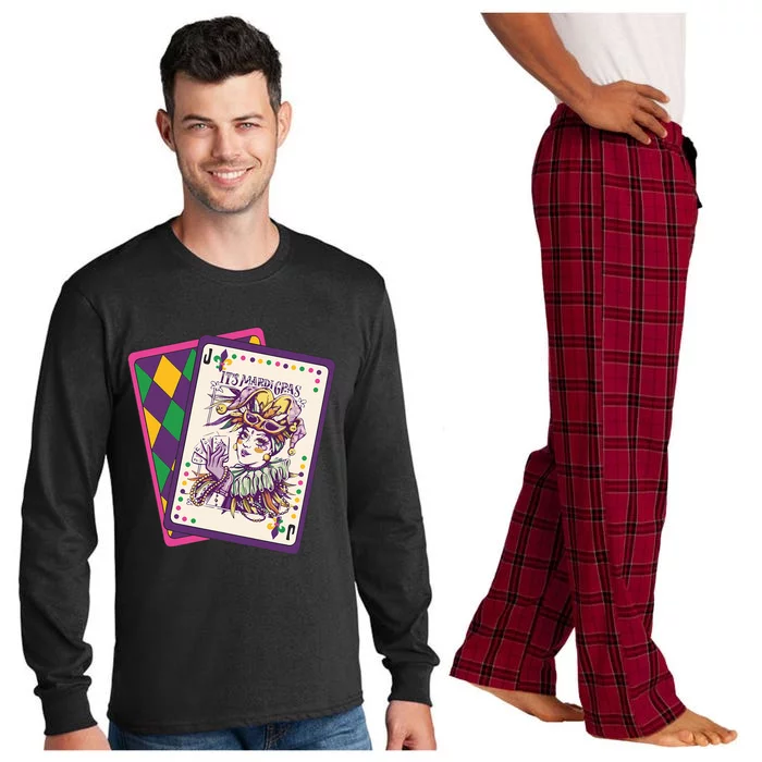 Happy Mardi Gras Tarot Card Louisiana Mardi Gras Queen Long Sleeve Pajama Set