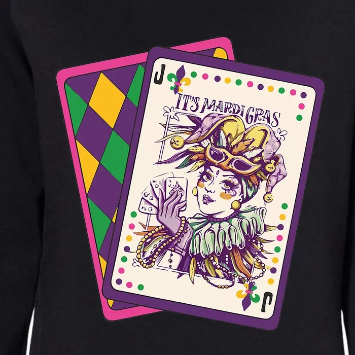 Happy Mardi Gras Tarot Card Louisiana Mardi Gras Queen Womens California Wash Sweatshirt