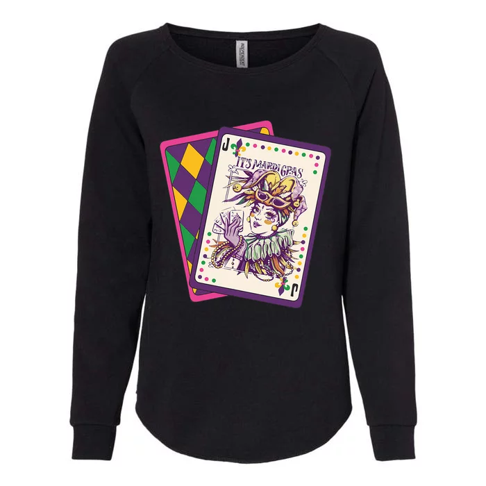 Happy Mardi Gras Tarot Card Louisiana Mardi Gras Queen Womens California Wash Sweatshirt