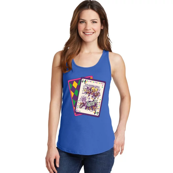 Happy Mardi Gras Tarot Card Louisiana Mardi Gras Queen Ladies Essential Tank