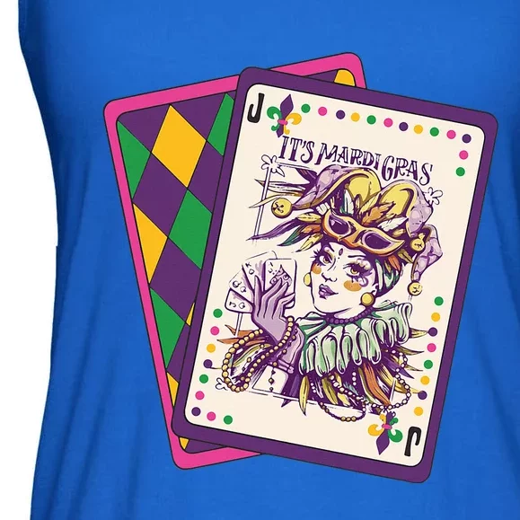 Happy Mardi Gras Tarot Card Louisiana Mardi Gras Queen Ladies Essential Flowy Tank