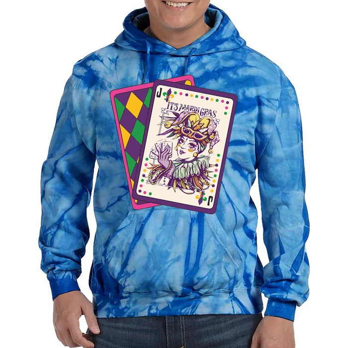 Happy Mardi Gras Tarot Card Louisiana Mardi Gras Queen Tie Dye Hoodie