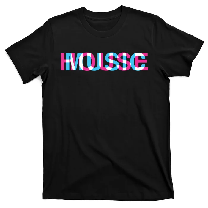 House Music Glitch Optical Illusion Edm Rave Dj T-Shirt