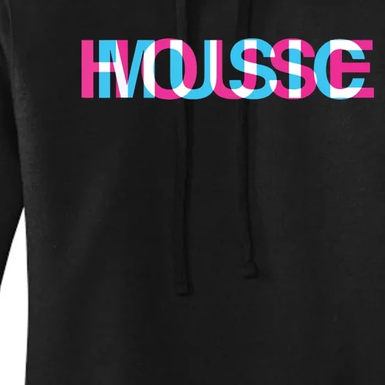 House Music Glitch Optical Illusion Edm Rave Dj Women's Pullover Hoodie