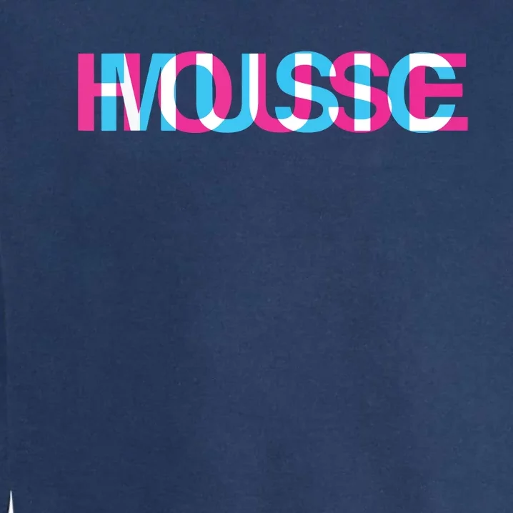 House Music Glitch Optical Illusion Edm Rave Dj Garment-Dyed Sweatshirt