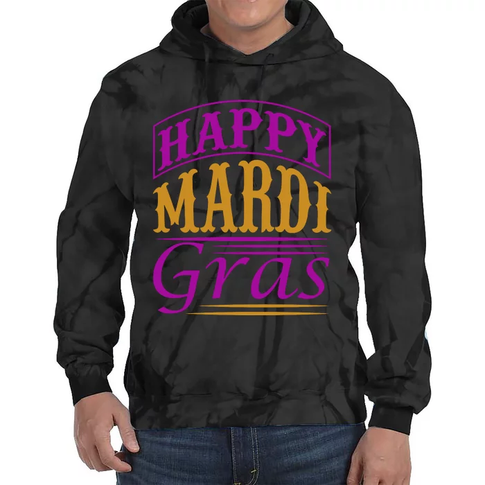 Happy Mardi Gras Tie Dye Hoodie