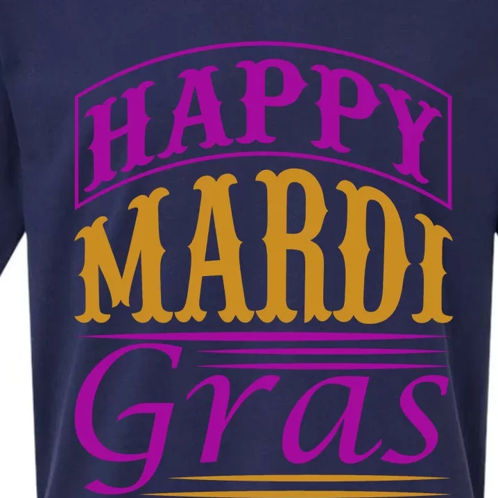 Happy Mardi Gras Sueded Cloud Jersey T-Shirt