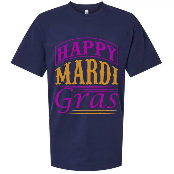 Happy Mardi Gras Sueded Cloud Jersey T-Shirt