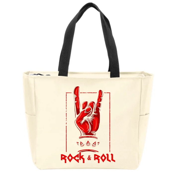 Heavy Metal Guitar Death Metal Rock N Roll Music Zip Tote Bag