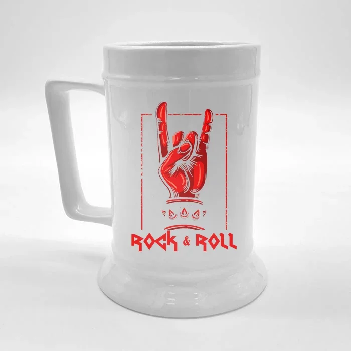 Heavy Metal Guitar Death Metal Rock N Roll Music Front & Back Beer Stein