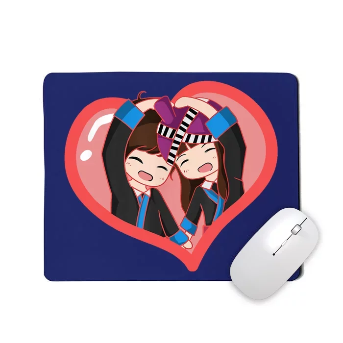 Hmong Miao Girl Woman Heart Boy Man Couple Love Hmoob Mousepad