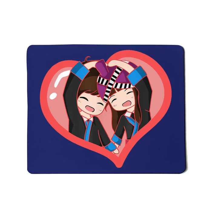 Hmong Miao Girl Woman Heart Boy Man Couple Love Hmoob Mousepad