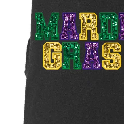 Happy Mardi Gras Carnival Fat Tuesday Fleur De Lis Doggie 3-End Fleece Hoodie