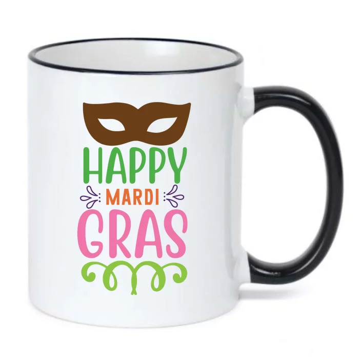 Happy Mardi Gras Black Color Changing Mug