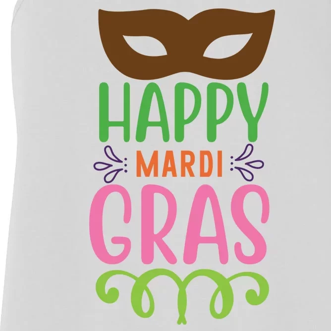 Happy Mardi Gras Women's Racerback Tank