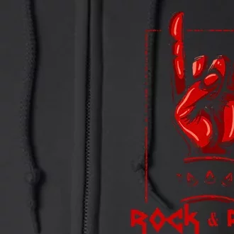 Heavy Metal Guitar Death Metal Rock N Roll Music Full Zip Hoodie