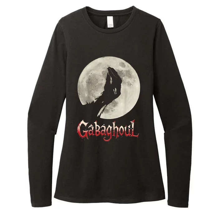 Hand Moon Gabagool Halloween Womens CVC Long Sleeve Shirt