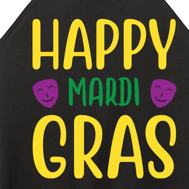 Happy Mardi Gras Women’s Perfect Tri Rocker Tank