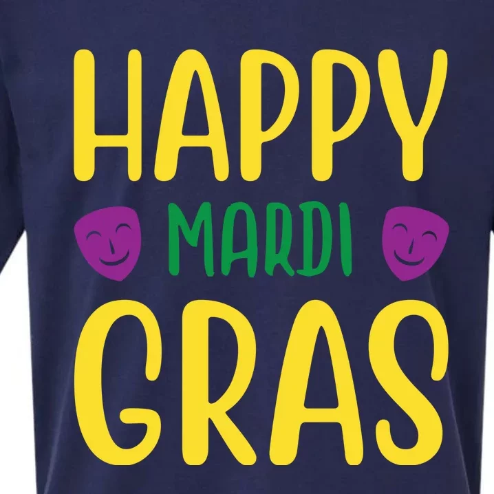 Happy Mardi Gras Sueded Cloud Jersey T-Shirt