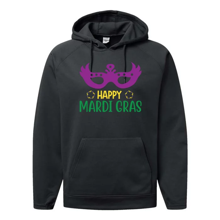 Happy Mardi Gras Performance Fleece Hoodie