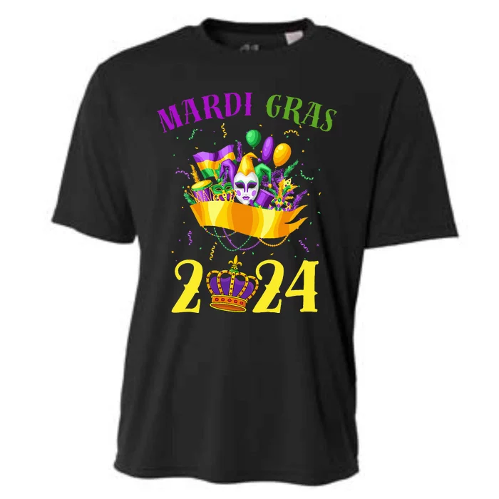 Happy Mardi Gras 2024 Carnival Mardi Gras 2024 Cooling Performance Crew T-Shirt