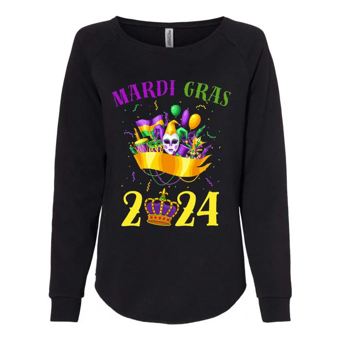 Happy Mardi Gras 2024 Carnival Mardi Gras 2024 Womens California Wash Sweatshirt