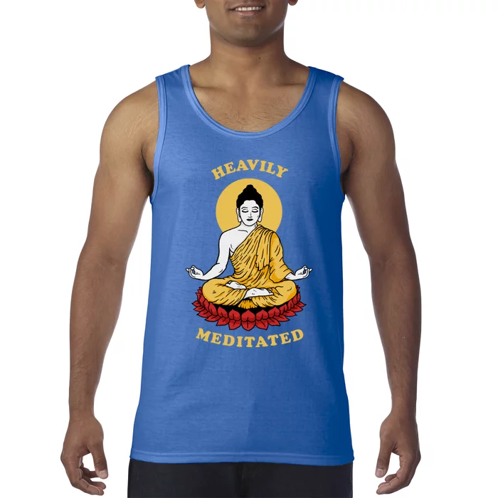 Heavily Meditated Gift Yoga Meditation Buddha Zen Gift Tank Top