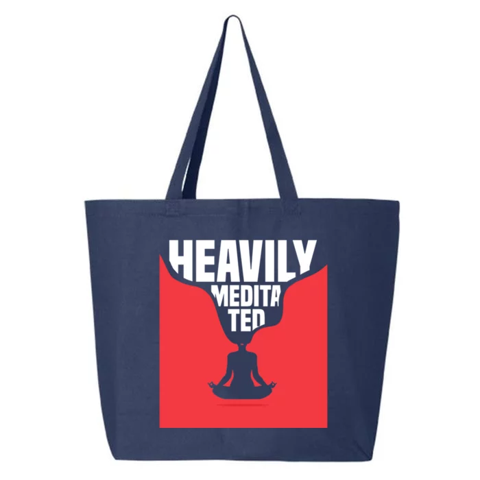 Heavily Meditated Gift Yoga Spiritual Meditation Gift 25L Jumbo Tote