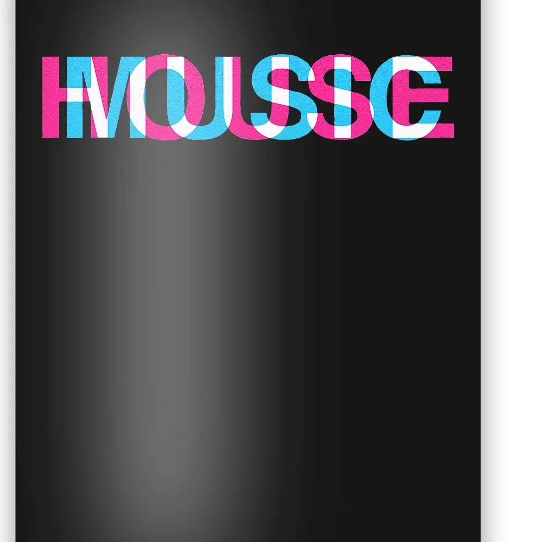 House Music Glitch Optical Illusion EDM Rave DJ Poster