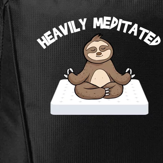 Heavily Meditated Gift As A Funny Yoga Sloth Great Gift City Backpack