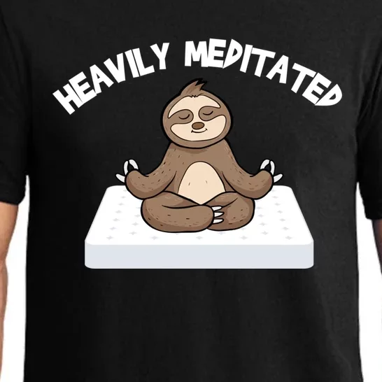 Heavily Meditated Gift As A Funny Yoga Sloth Great Gift Pajama Set