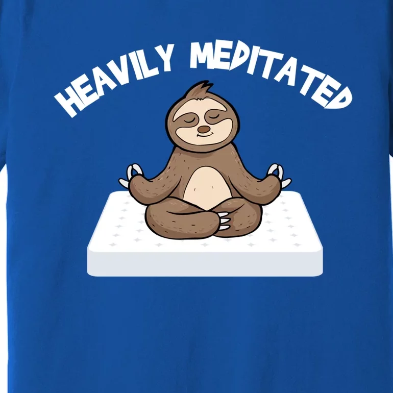 Heavily Meditated Gift As A Funny Yoga Sloth Great Gift Premium T-Shirt