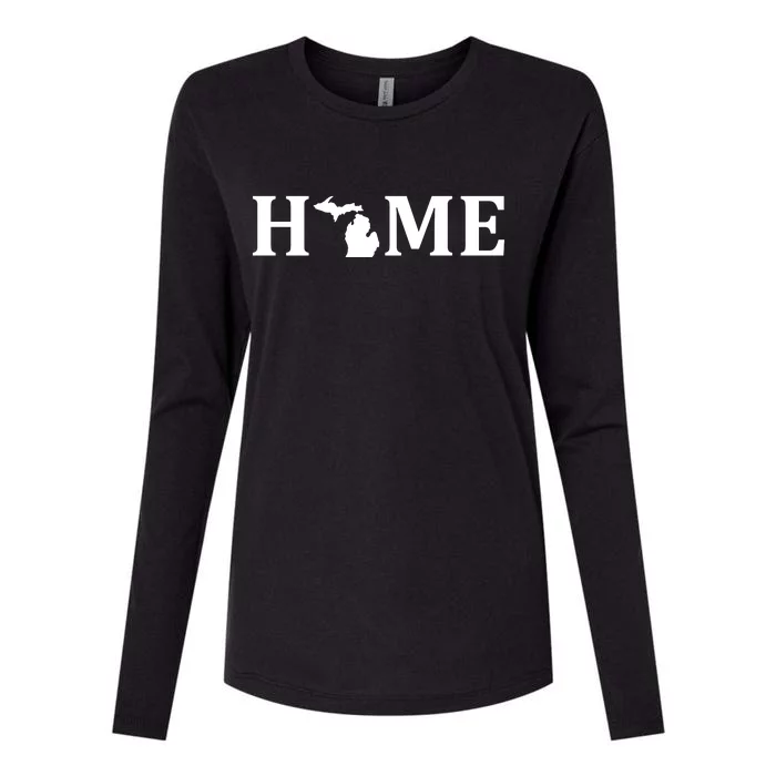 Home Michigan Great Lake State MI Est 1837 Home Womens Cotton Relaxed Long Sleeve T-Shirt