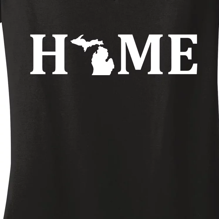 Home Michigan Great Lake State MI Est 1837 Home Women's V-Neck T-Shirt