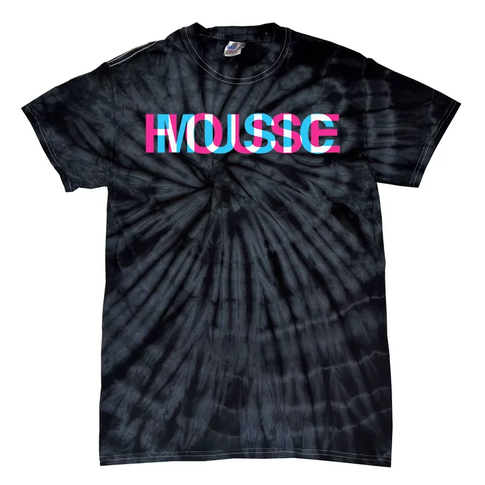 House Music Glitch Optical Illusion Edm Rave Dj Tie-Dye T-Shirt