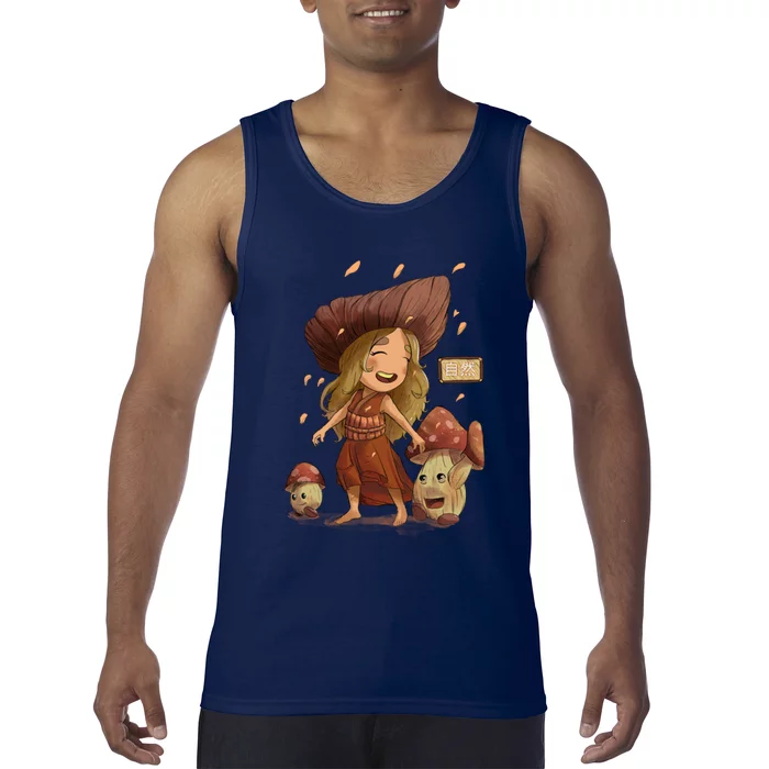 Happy Mushoroom Girl Tank Top