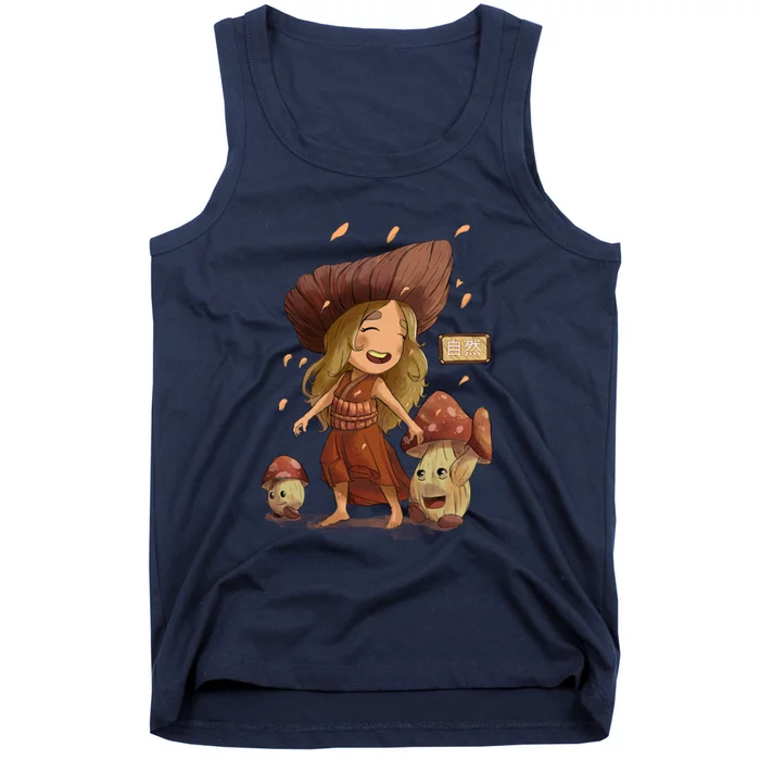 Happy Mushoroom Girl Tank Top