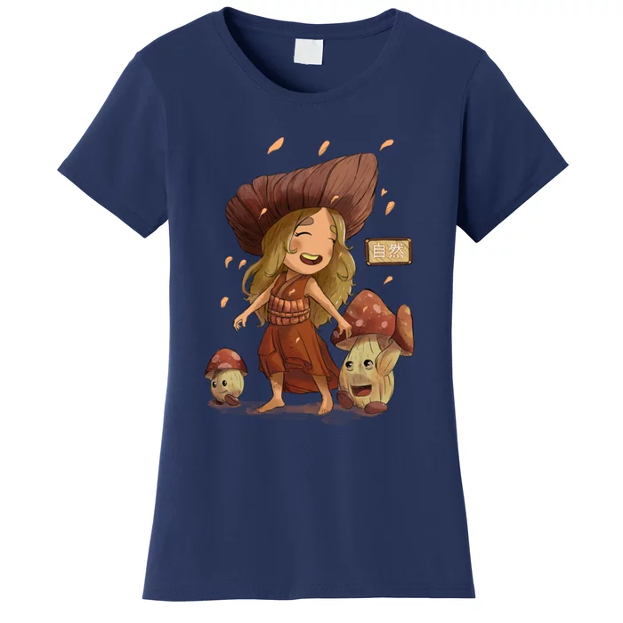 Happy Mushoroom Girl Women's T-Shirt