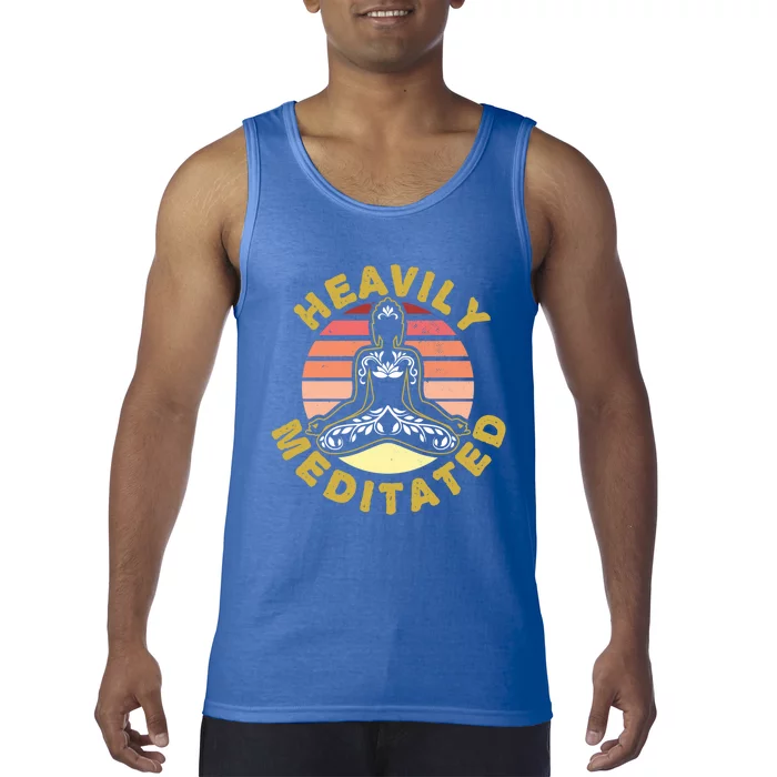 Heavily Meditated Gift Funny Meditation Fan Gift Tank Top