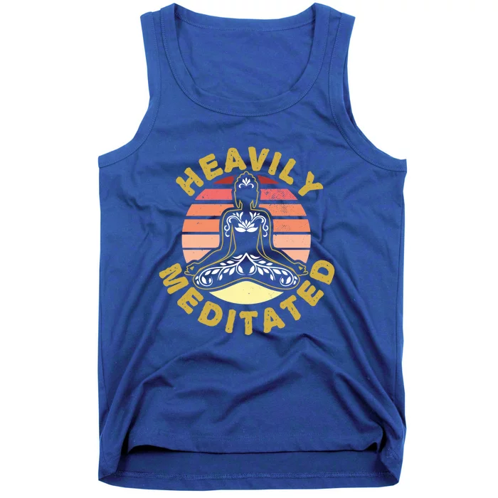 Heavily Meditated Gift Funny Meditation Fan Gift Tank Top